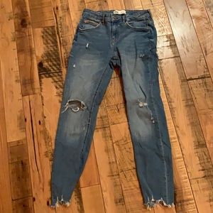 Zara distressed jeans